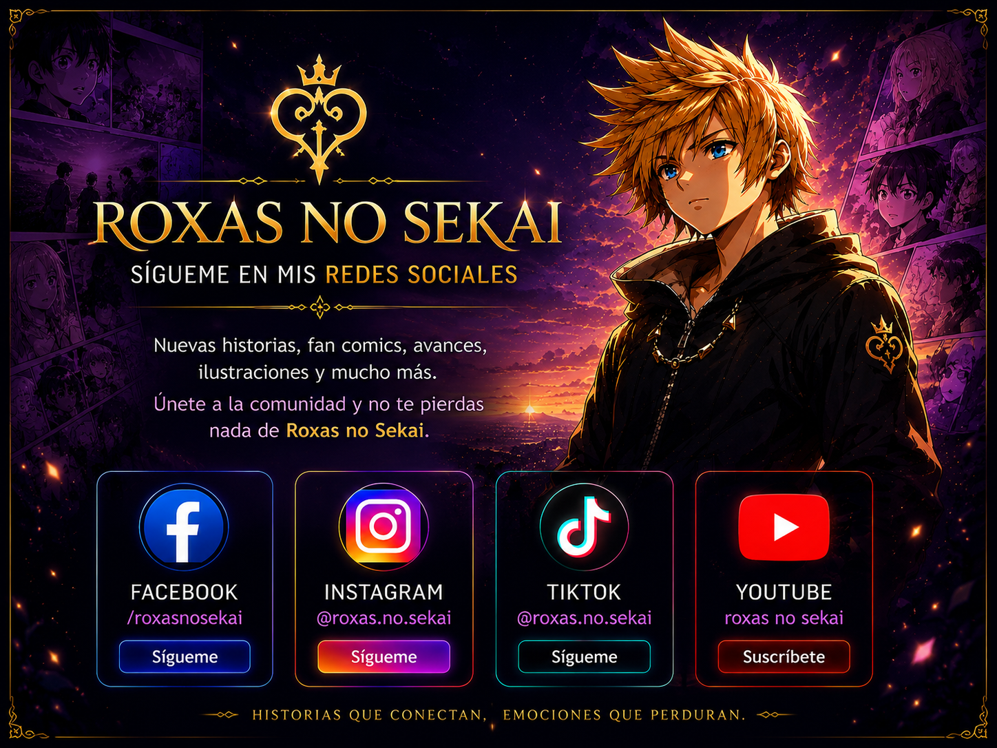 Redes Sociales de Roxas no Sekai